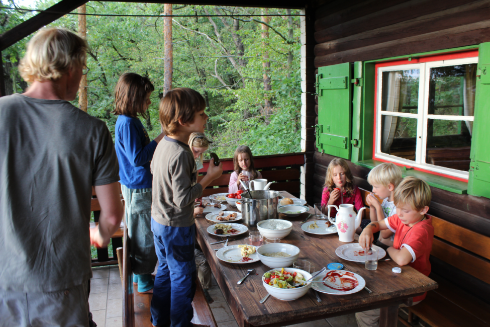 Familiengruppe der DAV Sektion Berlin auf einer Gruppenfahrt