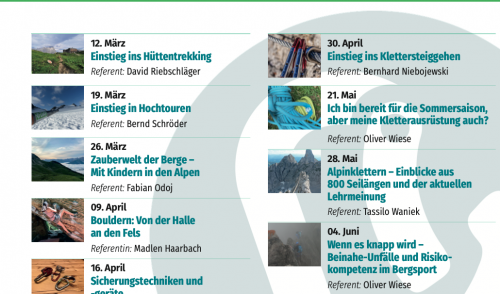 Übersicht Alpine Infoabende 2026