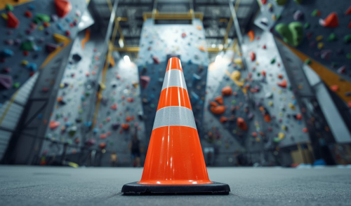 Symbolbild einer Kletterhalle, die wegen Routenbauarbeiten momentan gesperrt ist.